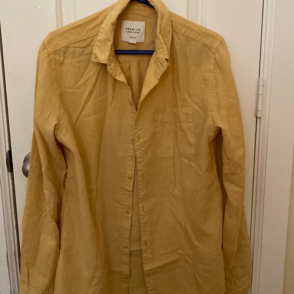 Cotton On Mens Linen Button Down